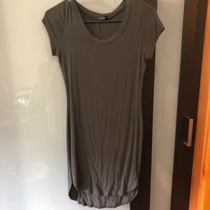 Army green t-shirt dress